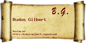 Budos Gilbert névjegykártya